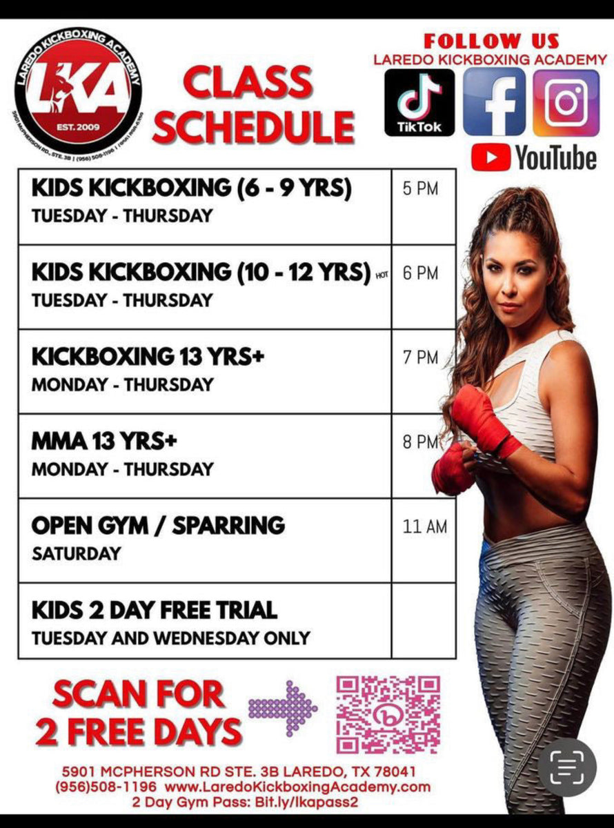 1 Free Month Christmas Gift Card with Registration! Laredo Kickboxing