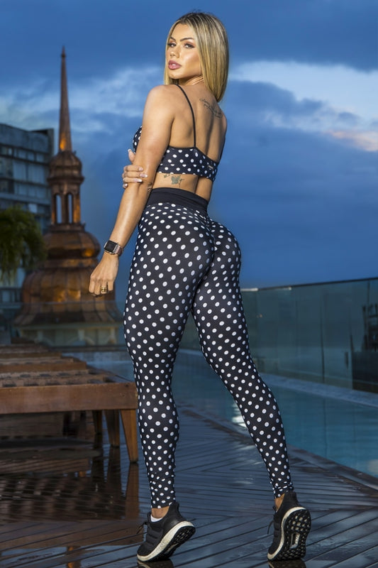 Polka Dot Sports Bra